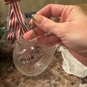 Elegant Clear Glass Bird Ornament